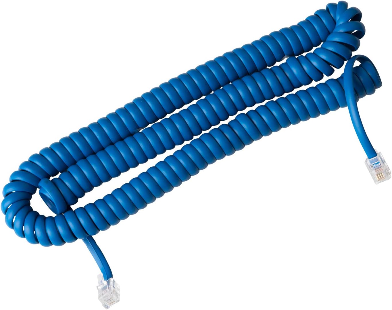 iSoHo Phones - Phone Cord for Landline Phone โTangle-Free, Handset Curly Telephones Land Line Cord โ Easy to Use - Excellent Sound Quality โTelephone Cords for Home or Office 15FT - Color Classic Blue