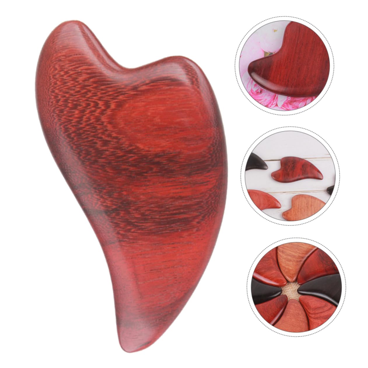 BESTYASH 3piezas Wooden Scraping Board De Madera Para Masaje Facial Herramienta De Relajación y Estimulación Circulación Para Cara Cuello y Espalda Masajeador Natural De
