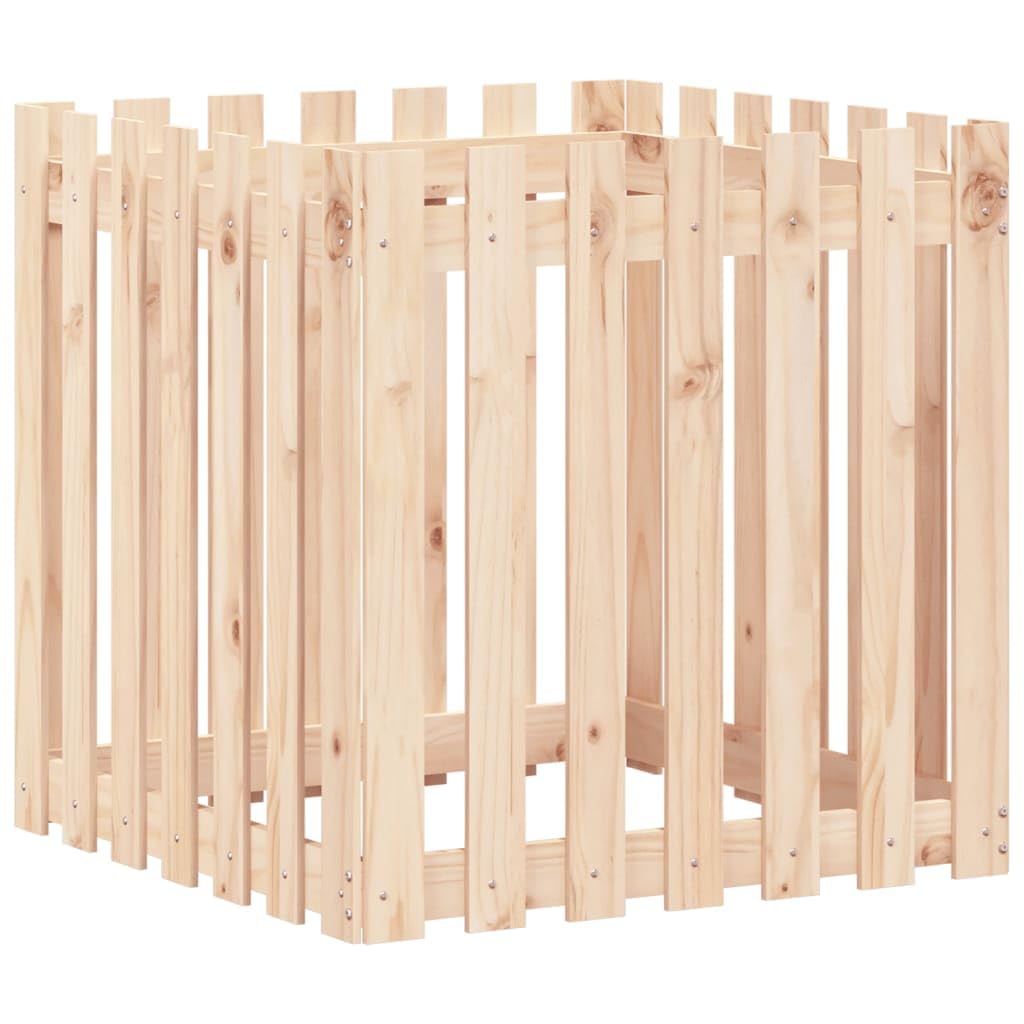 Vaso per piante in legno di pino massiccio, extra grande, con effetto rustico, per fiori, piante ed erbe aromatiche, in legno naturale, versatile come vaso