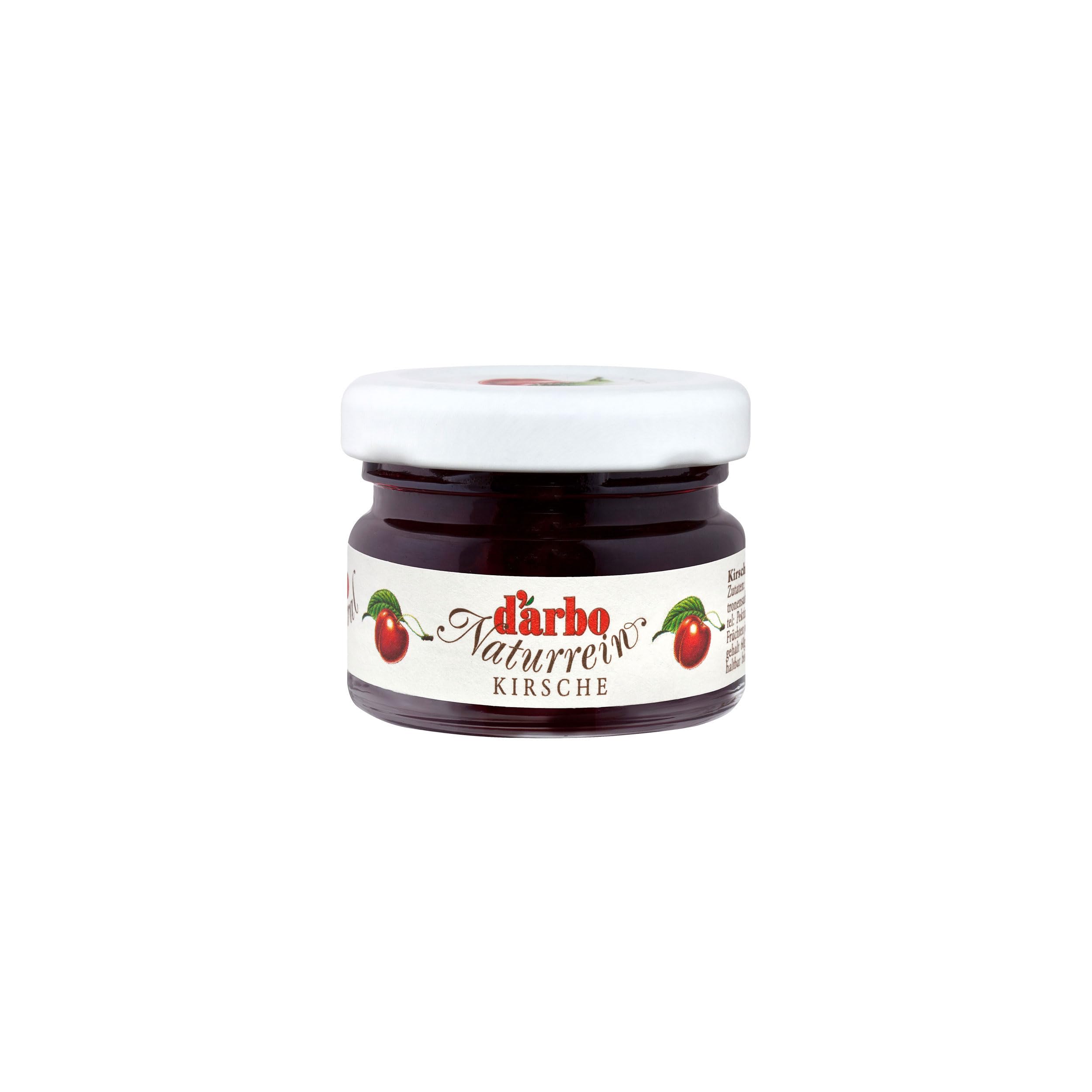 Darbo Kirsch confetture Extra in Mini-Vetro, Pane da Spalla, marmellata, per ristoranti, Hotel, Ufficio, Mensa, 60 Pezzi da 28 g