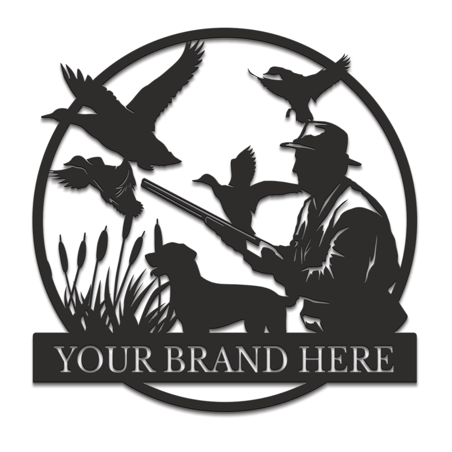 Custom Duck Hunting Metal Wall Art, Hunting Sign Personalized Duck Hunter Name Sign,Custom US Hunting Dog Metal Wall Art,Hunting Dog Home Decor, Custom Hunting Dog,Camping Sign (Style-3)