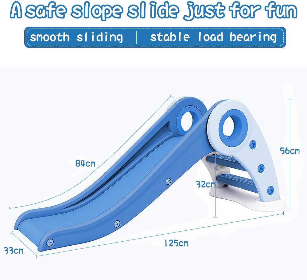 EastSun Baby Boy First Folding Stair Slide For Indoor (Blue) TopToy