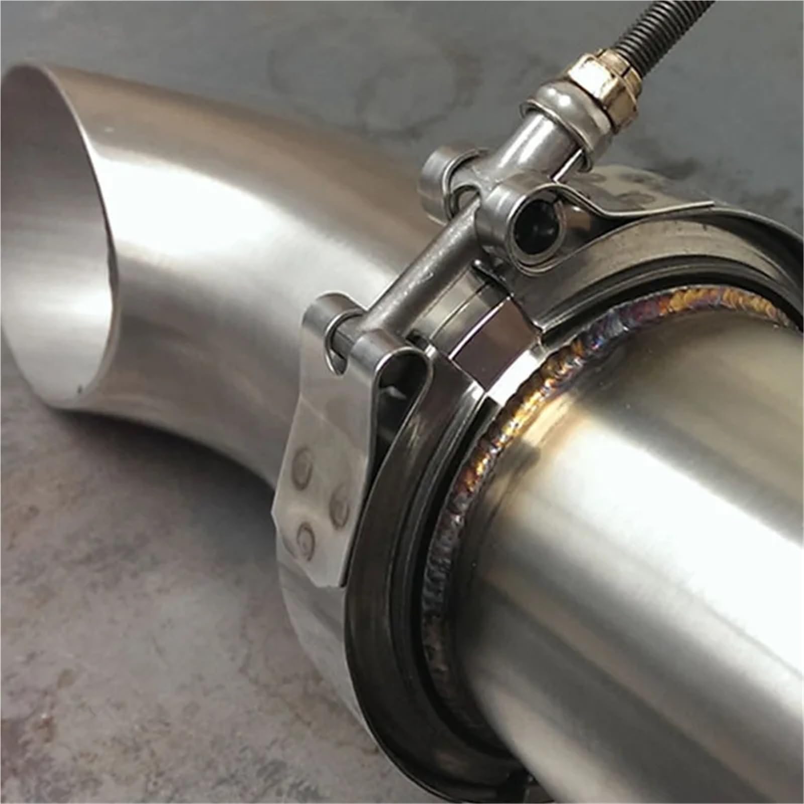 V Band Schell Universelle 2" 2,5" 3" 3, 4" Zoll Edelstahl V-Band Turbo Downpipe Auspuffschelle(2.5 inch)