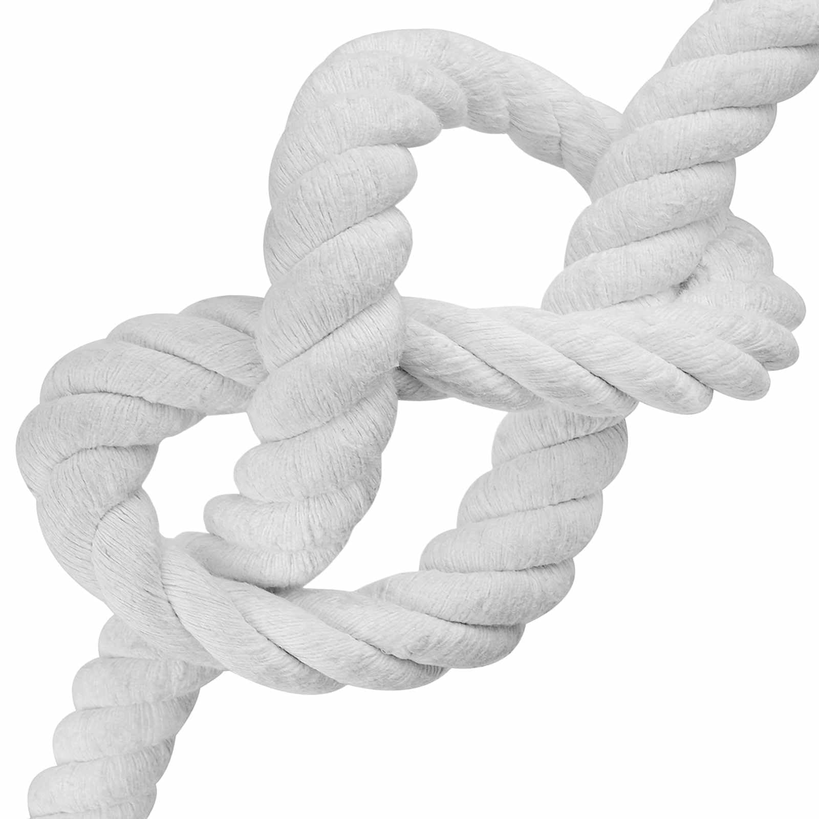 vidaXL - Cuerda de algodón, 4 x 4 x 2500 cm, duradera, ecológica, flexible para bricolaje, decoración exterior, práctica en interiores, 3 hebras