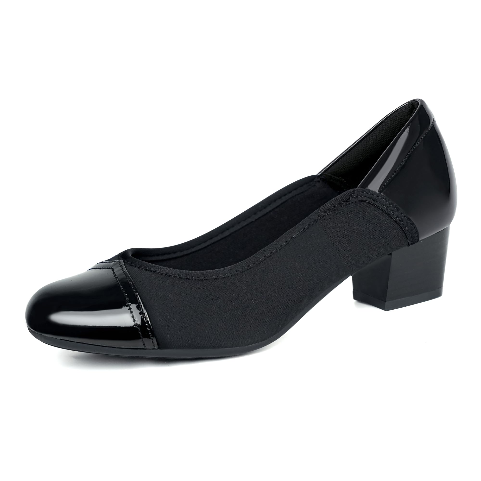 Photo 1 of Ortho + Rest Women Bunion Dress Shoes Low Heel Orthopedic Pumps Orthotic Slip On Loafers (9,Black)