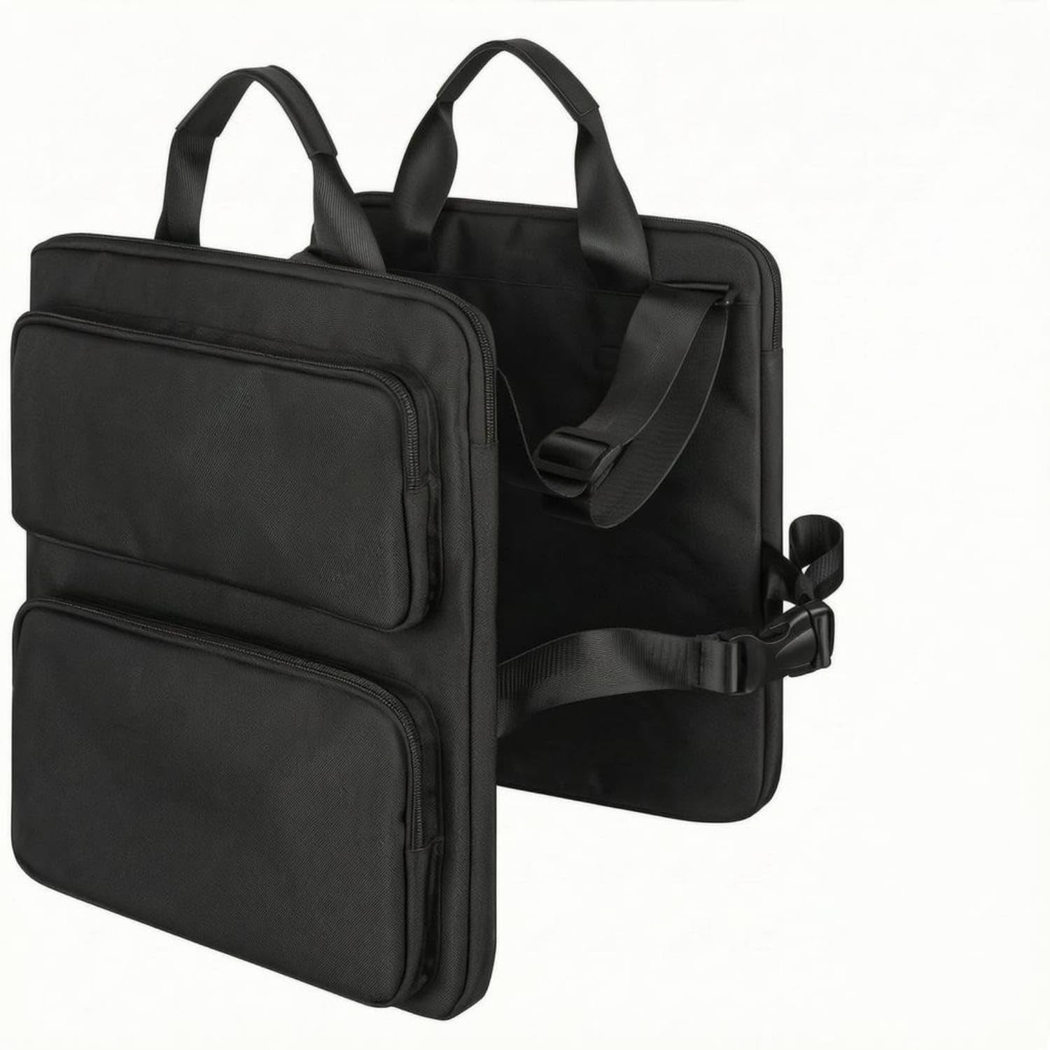 URJIX™ Zippered Pockets Style Luggage a Black | Storage Main Compartment Carry Options Travel Black Style Luggage A-image-6