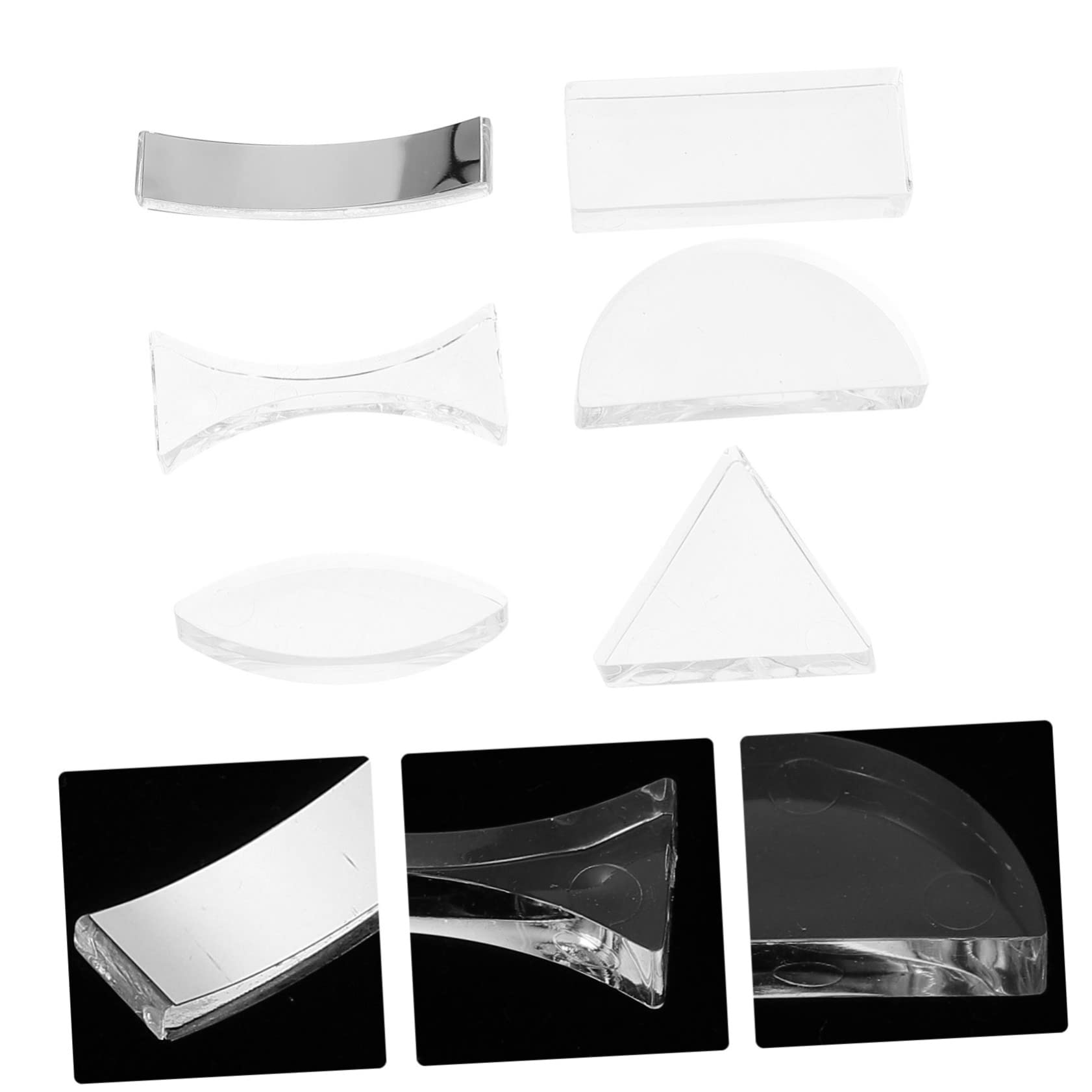 Homoyoyo Lentilles Optiques Transparents Pour Enseignement Physique Kit Portable Avec Lentilles Concaves Et Convexes Accessoires Précis Pour Laboratoire Scolaire