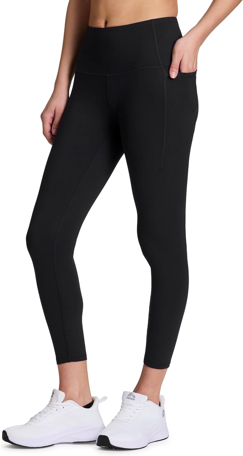 RBX Active Women's 7/8 Leggings, Quick Drying Squat Proof Gym Tights Ankle Length Workout Running Yoga Legging with Pockets