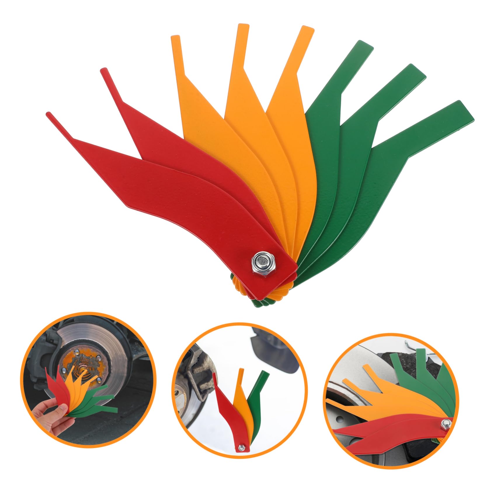 SOESFOUFU Brake Lining Thickness Gauge Tire Thread Depth Gauge Brake Tester Car Gadget Tire Pressure Checker Vehicle Tool