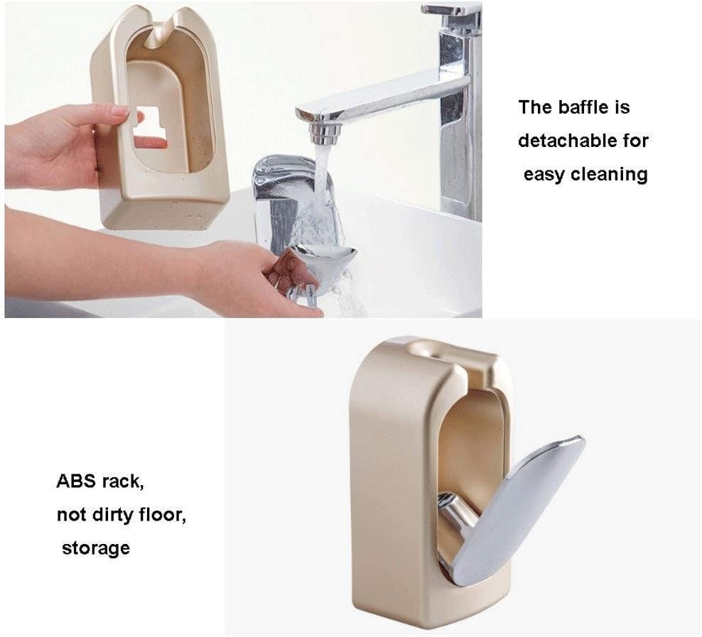 Toilet Brush Holder Nail-Free Wall-Mounted Household Toilet Brush Set Upscale Hotel and Club Stainless Steel Toilet Brush Toilet Brus,Toilet Brush with Holder