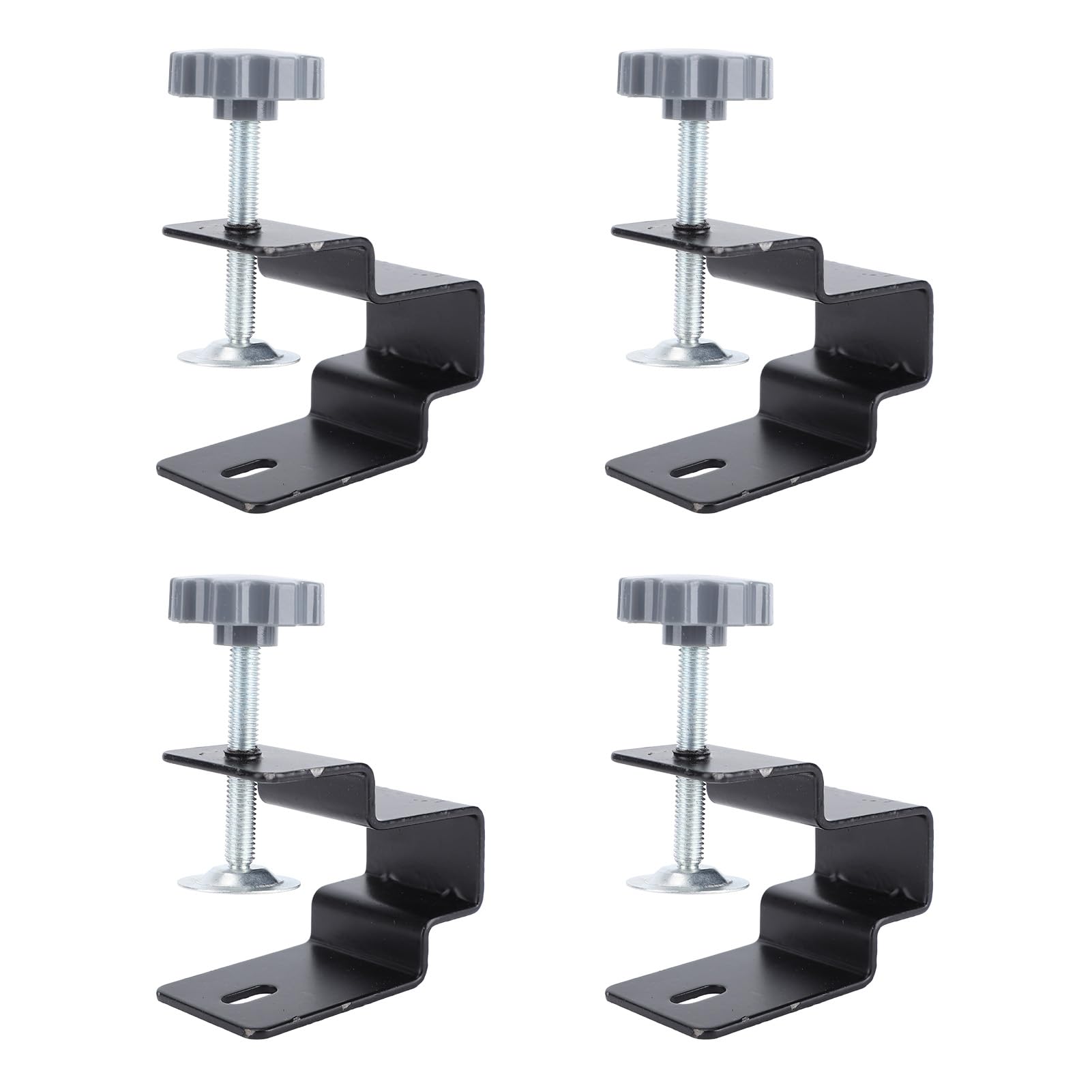 4PCS Clamps Drawer Panel Installation Fixture, Stainless Steel Clamp with Adjustable Design, Cabinet Hardware Fixing Jig, Curved Clamp Design