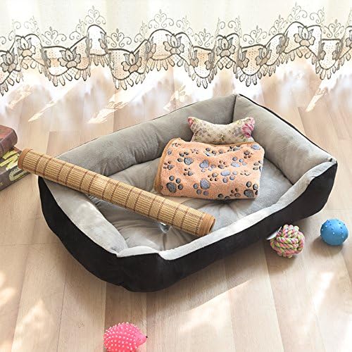 If winter Tactic pet nest cat small medium large poodle dog golden retriever mat pet products,Black four piece set,1.2 m X90
