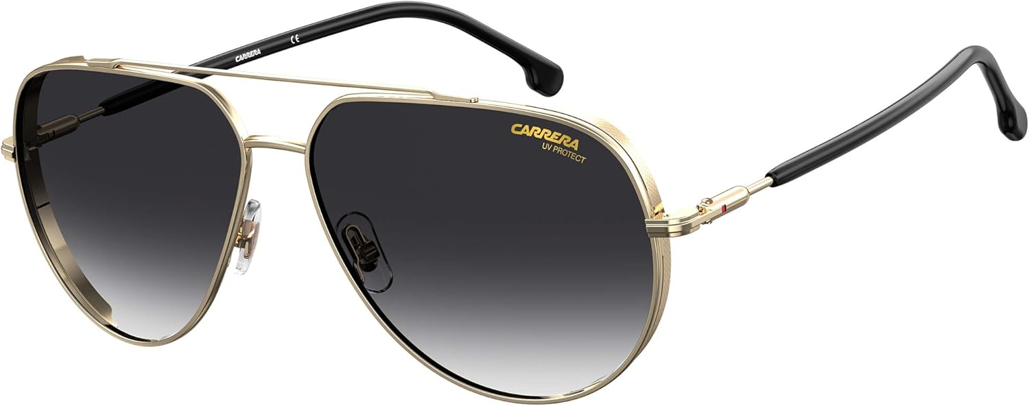 Carrera 221/S Navigator Sunglasses, Gold/Gray Shaded, 60mm, 13mm