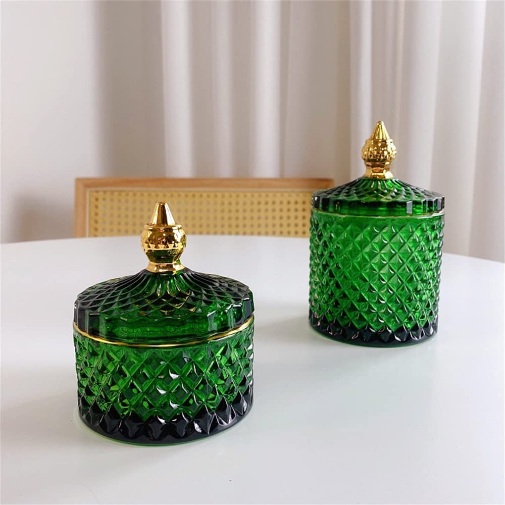 ◆◆専用◆◆濃緑色の大きめガラスシュガーポット◇レトロ◇大正ガラス◇戦前ガラス Amazon｜HOHOUNCSY 美しい デザイン ガラス製 小物入れ コットンポット