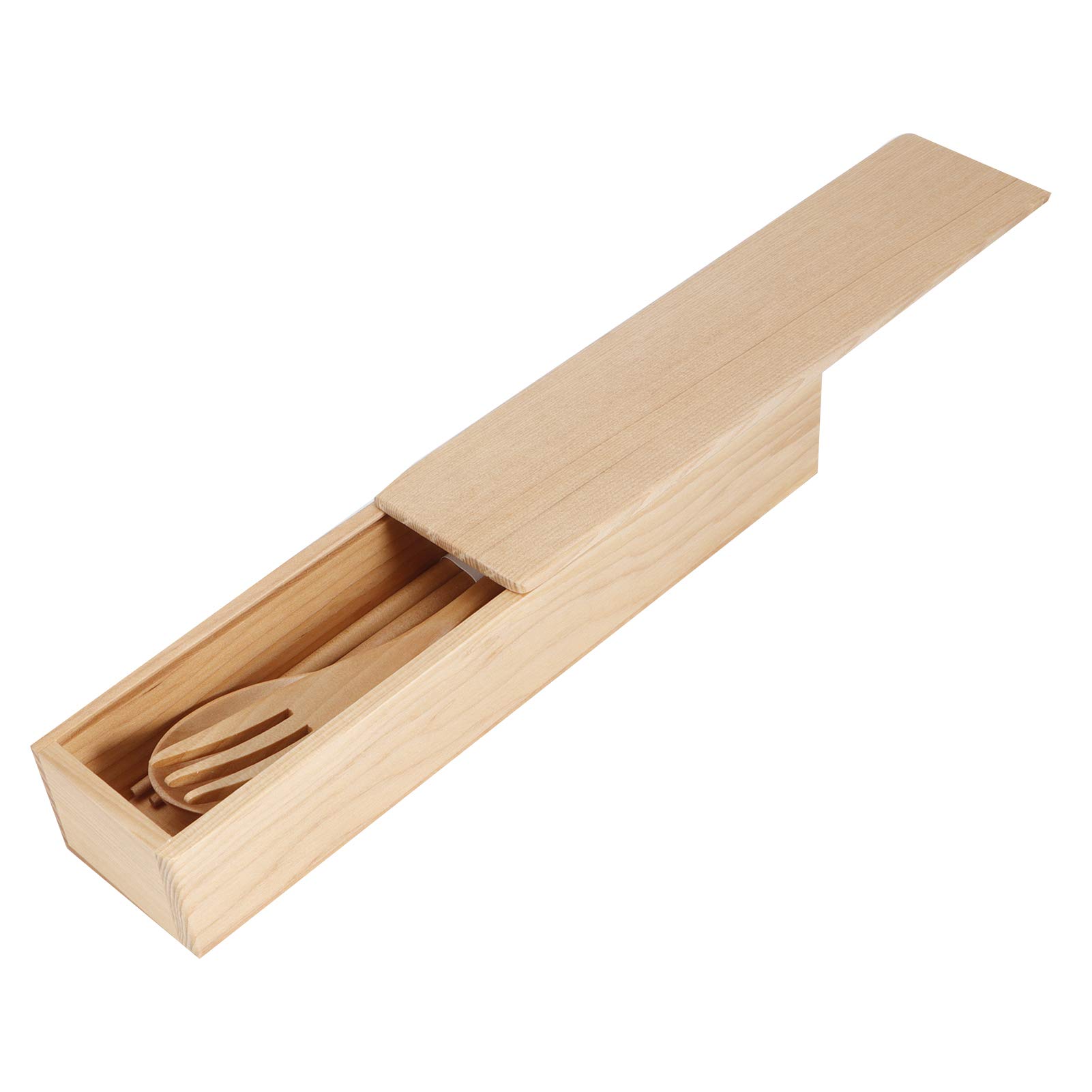 Scatola da tavola portatile Bacchette di legno Forchetta Cucchiaio Set di posate per uso domestico in viaggio
