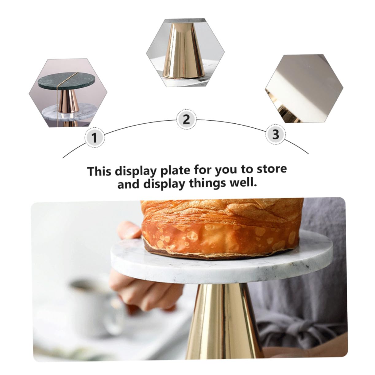 Plateau en Marbre Simple pour Présentation et Rangement D’Objets Décoratifs