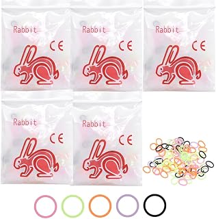 Angzhili 5 Packs(500pcs) Dental Orthodontic Elastic Rubber Bands Orthodontic Elastics Braces Teeth Gap Supply(Rabbit 3/16" 4.5 Oz-multicolor)