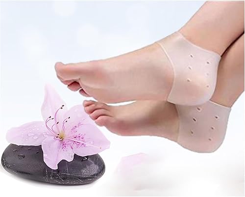 Miniatura 7 de VivoFoot 2 pares de protectores de talón de gel, mangas de talón para prevención de ampollas, copas de talón de silicona y protectores de tobillo