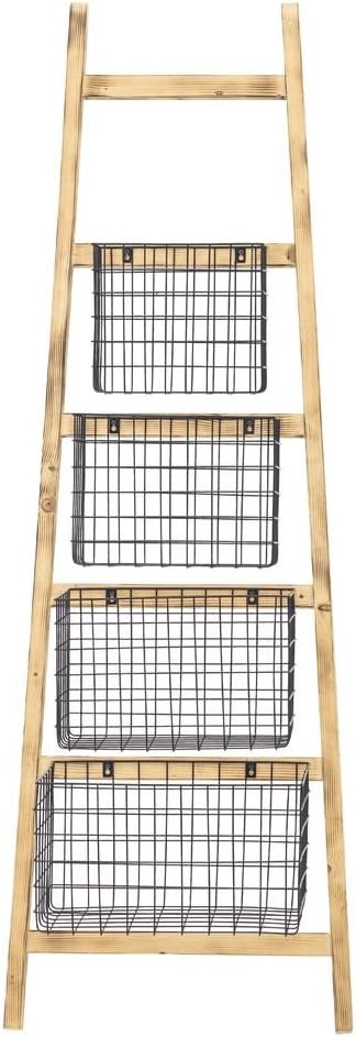 HUBERT Slanted Wooden Ladder - 23 1/2"L x 15 3/4"W x 70 3/4"H : Industrial & Scientific