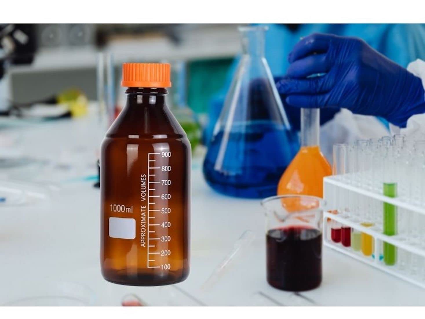 Amazon.co.jp: Basstein 実験室用メディアストレージ 琥珀ボトル