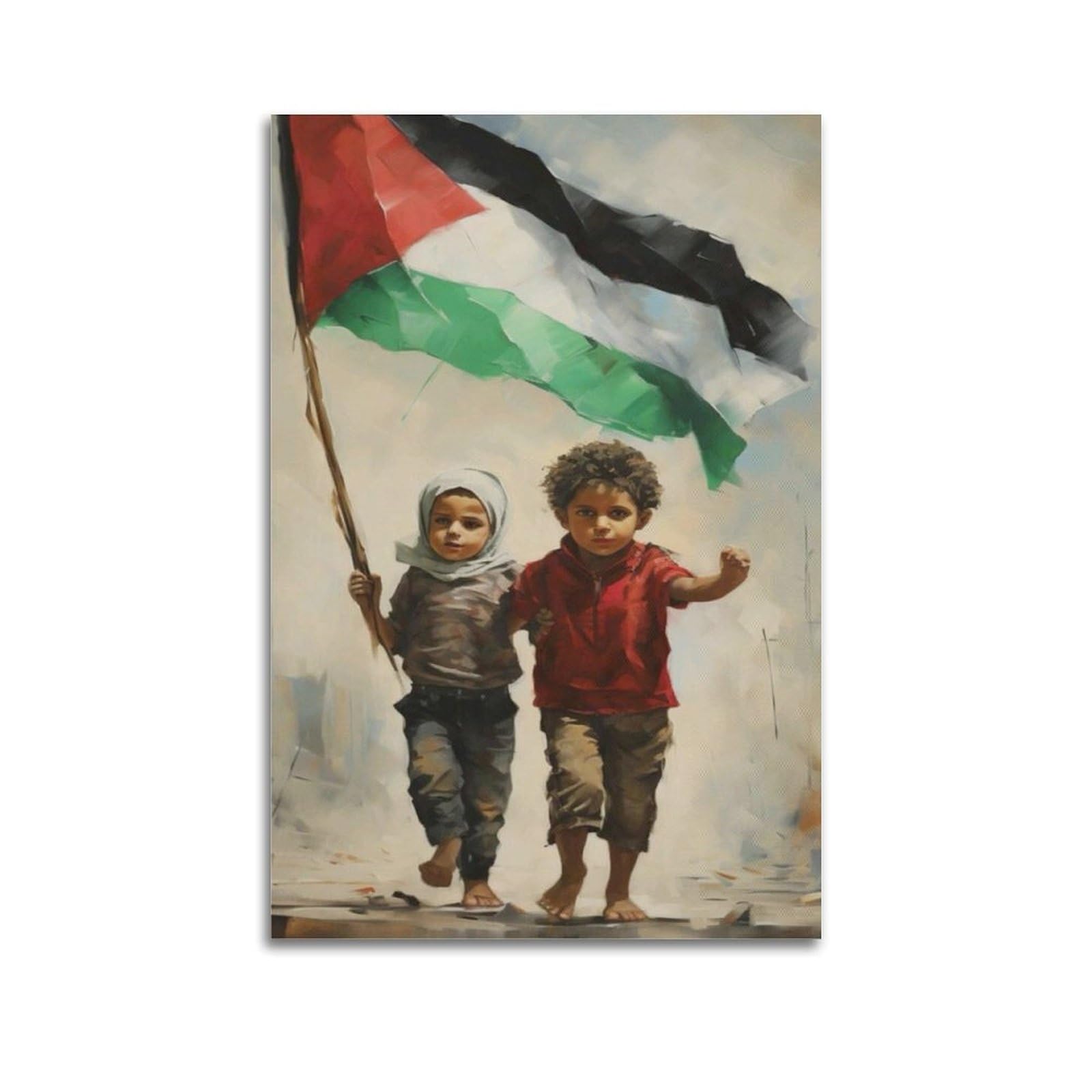 XKUGA Free Palestine Gaza Anti War Poster World Peace Modern Decorative Canvas Prints - Ideal Wall Art for Family, Man Cave, Game Room, Boys & Girls Bedroom 16x24inch(40x60cm)