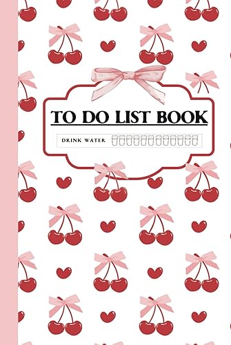 Daily To Do List Notebook Hard Cover Book 6 x 9 200 Pages with Water Tracking for ADHD Women, Work, Office, School, Daily Planner Task Tracker Check Off List