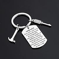 Vista 3 de FAADBUK Llavero de carpintero para carpintero, regalo para carpintería, martillo, regalo mecánico, regalo para papá y abuelo