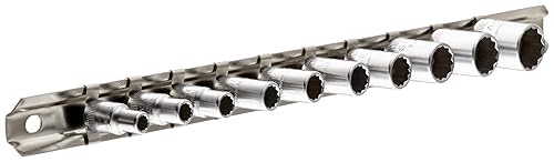 Miniatura 2 de Stahlwille 96015310 Juego de llaves hexagonales dobles de 14 pulgada con barra de clip n. 40CL-2, 10 piezas de enchufes (tallas 316, 732, 14, 932,