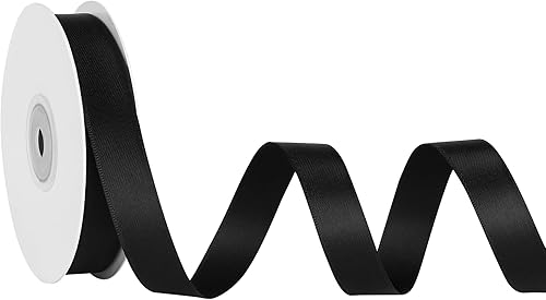 Miniatura 24 de LIUYAXI Cinta de satén roja de doble cara, 1/4 pulgadas x 50 yardas continuas, cintas finas perfectas para envolver regalos, tarjetas de invitación