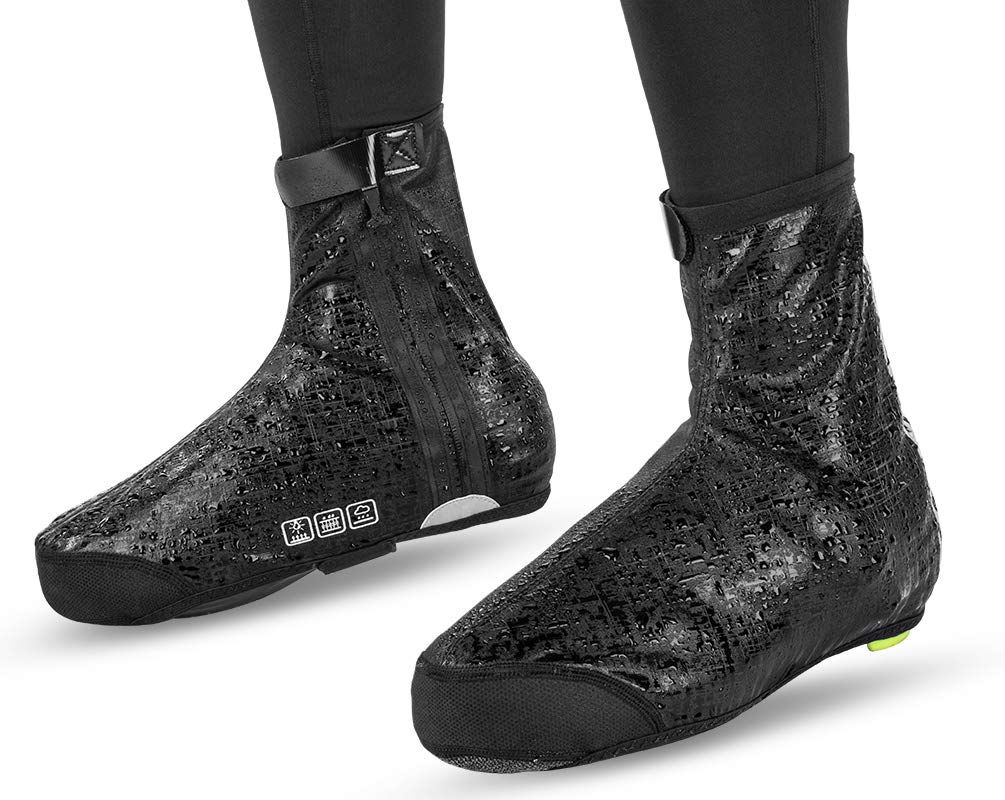 ROCK BROS Cycling Shoe Cover Water-Resistant Bike Cover Windproof Warmer Overshoes Mountain Road Bike Shoes Covers Fleece