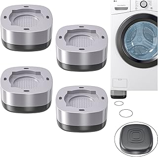 4 Pièces Tampons À Pied Machine À Laver, Tapis Anti-Vibration pour Sèche-Linge, Amortisseurs Lave Linge, Réduire le Bruit, pour Machines à laver, Sèche-linge, Réfrigérateurs