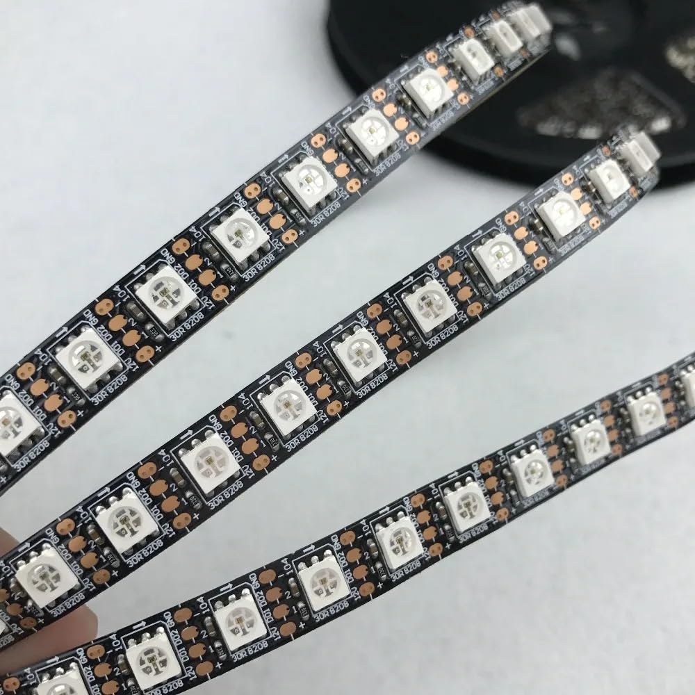 WENWENLEE 4m/roll GS8208(Similar to WS2811 WS2813) DC12V addressable Full Color RGB 5050 LED Strip;90leds/m;;Non-Waterproof;IP33