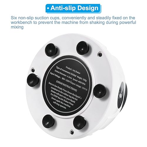 Miniatura 4 de PATIKIL Mini mezclador de vórtice mezclador de tinta en miniatura, función táctil, mezclador de esmalte de uñas, mezclador de tubo de ensayo,