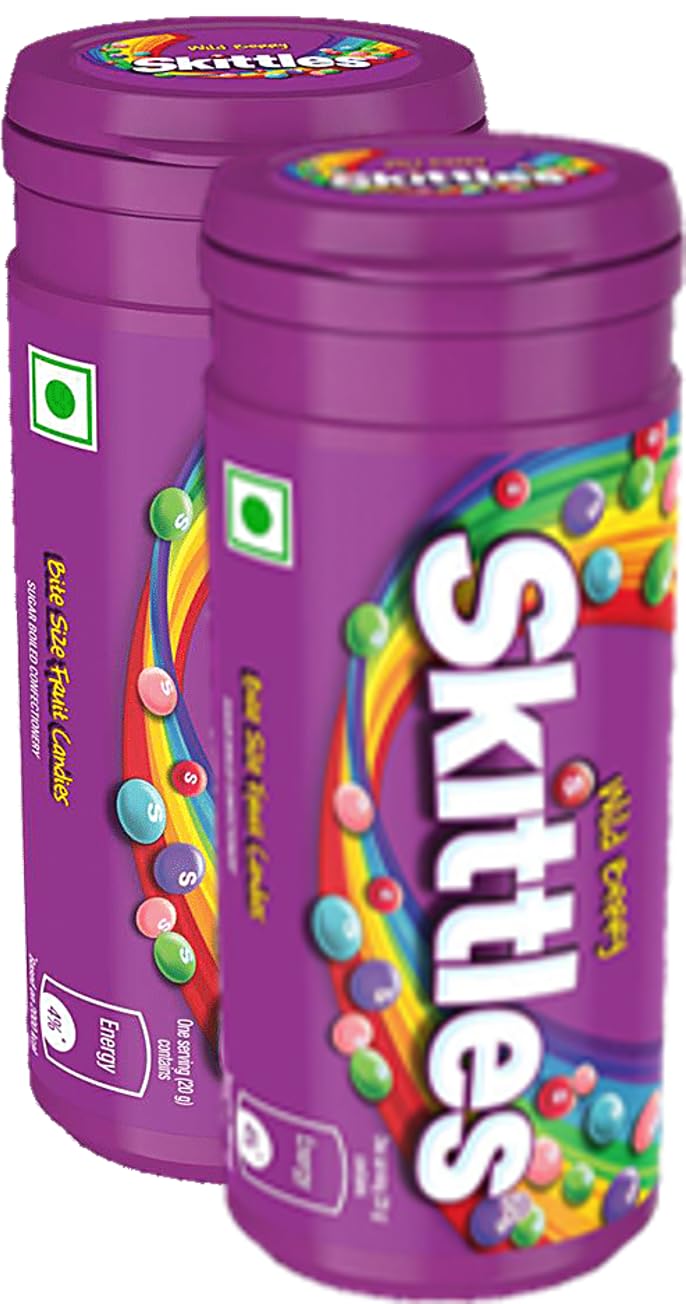 Skittles Bite-Size Fruit Candies, Wild Berry, 30g (pack of 2 ) >humarabazar
