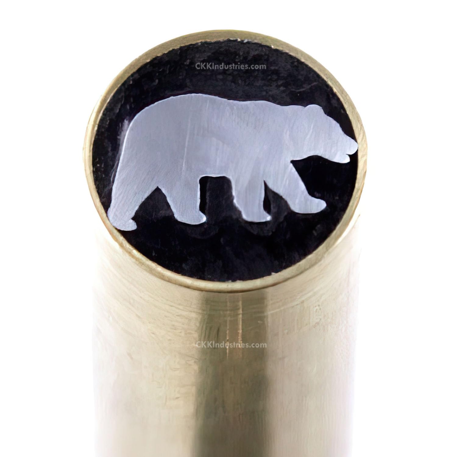 EZSMITH Mosaic Pin - (0.375 (3/8) Inch Diameter) - (MP990BA) - (Brass Outer Material)(Aluminum Inner Material) - Decorative Knife Handle Pins and Rods for Fixed Blade Knives