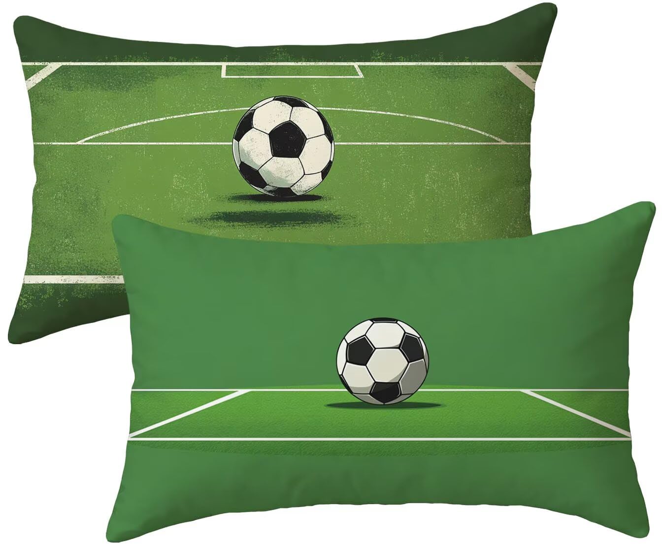 Housse coussin extérieur imperméable 40x70 vert anti-tache pour coussins canapé