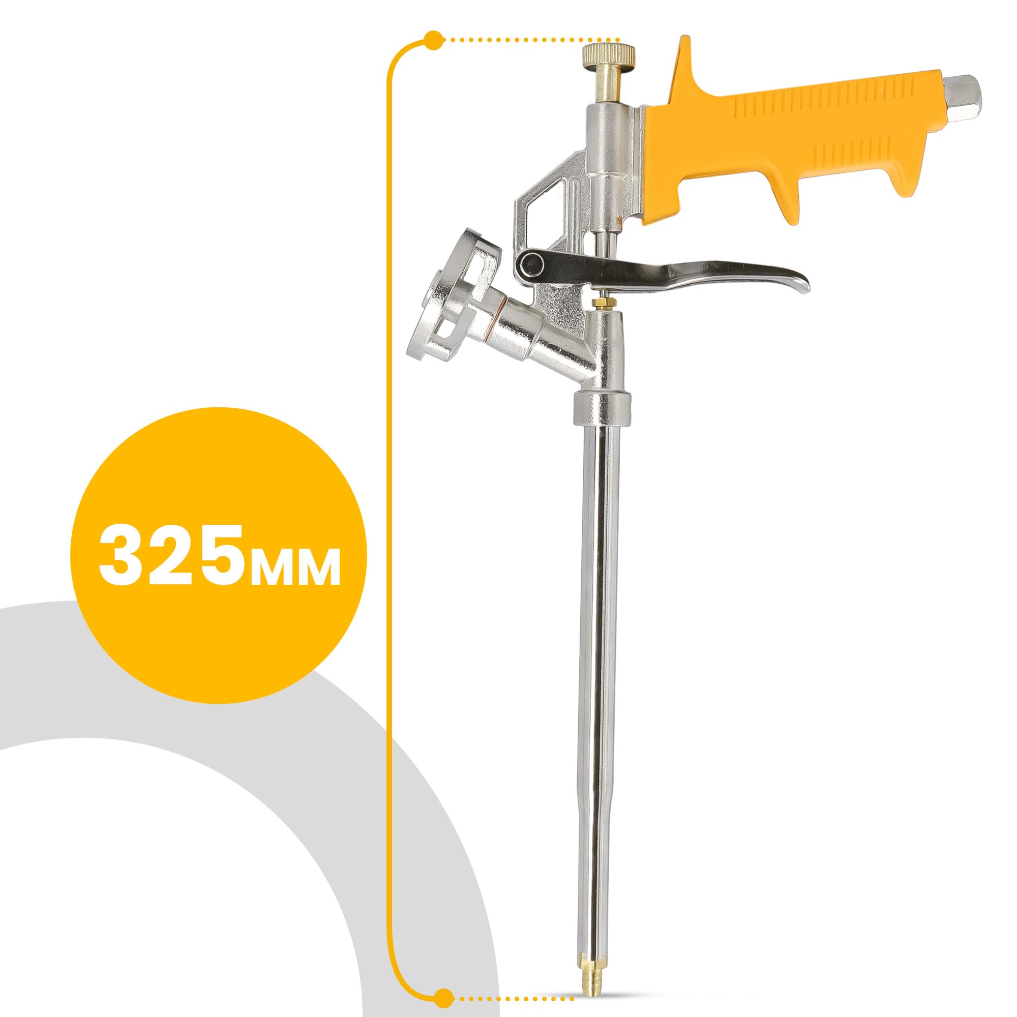 Pistola Schiuma Poliuretanica Strumento Professionale Applicazione Precisa Lavori Montaggio Costruzione Massimo Controllo Impugnatura Ergonomica