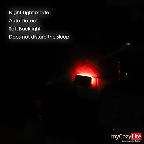 Miniatura 8 de Luz nocturna LED roja, sensor de atardecer a amanecer, modo de iluminación doble, luz guía y luz de sueño, interruptor de encendido y apagado, luz