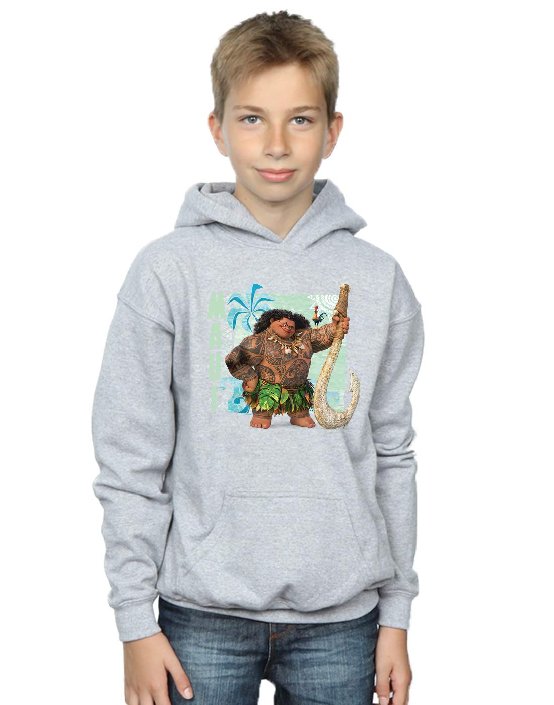 Absolute Cult Boys Sport Grey Disney Moana Maui Hoodie 5-6 Years