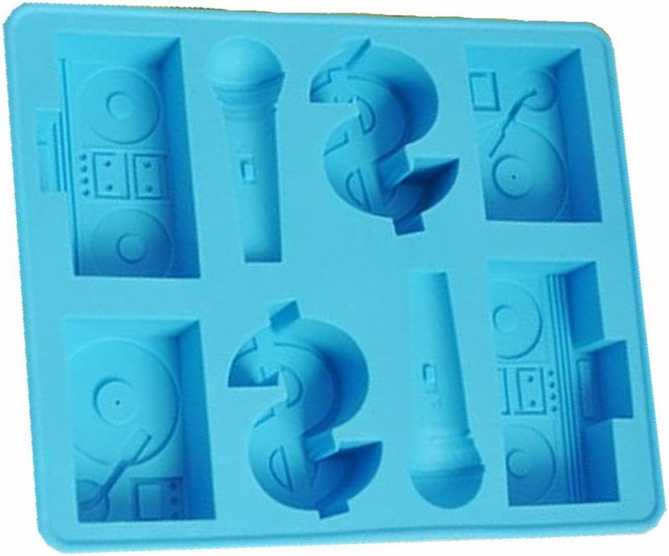 HenWa Silicone Hip-hop Free Style Freezer Ice Cube Tray Mold Maker, Blue