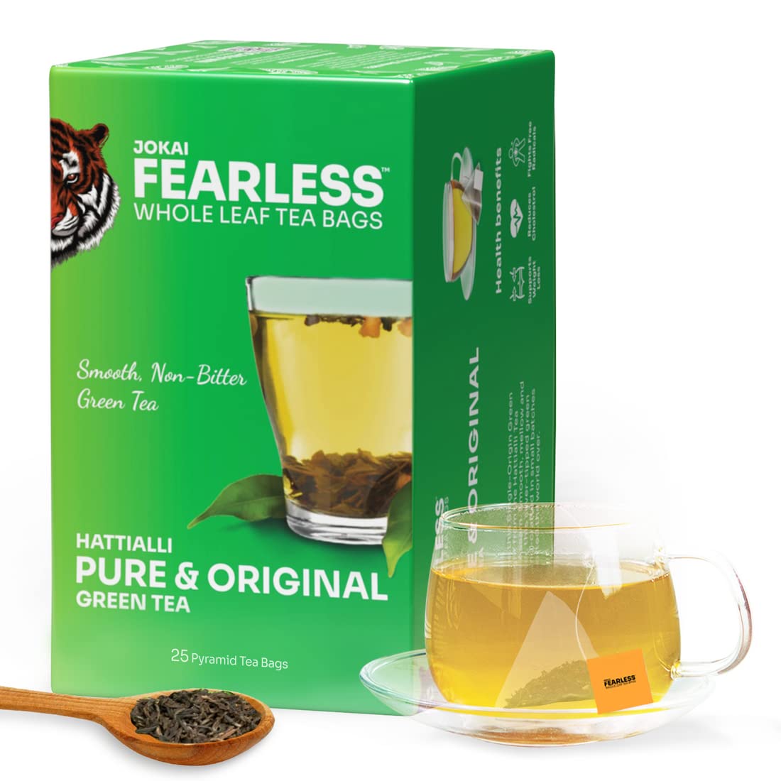 Fearless Pure & Original Green Tea Bags 25 pcs | 100% Whole Leaves | Latest Safe Pyramid Tea Bags | Can Be Brewed Twice | Natural & Organic Flavour | Pure & Light Taste | Easy Way To Lose Weight (B09ZQM2SH6) Amazon Price History, Amazon Price Tracker