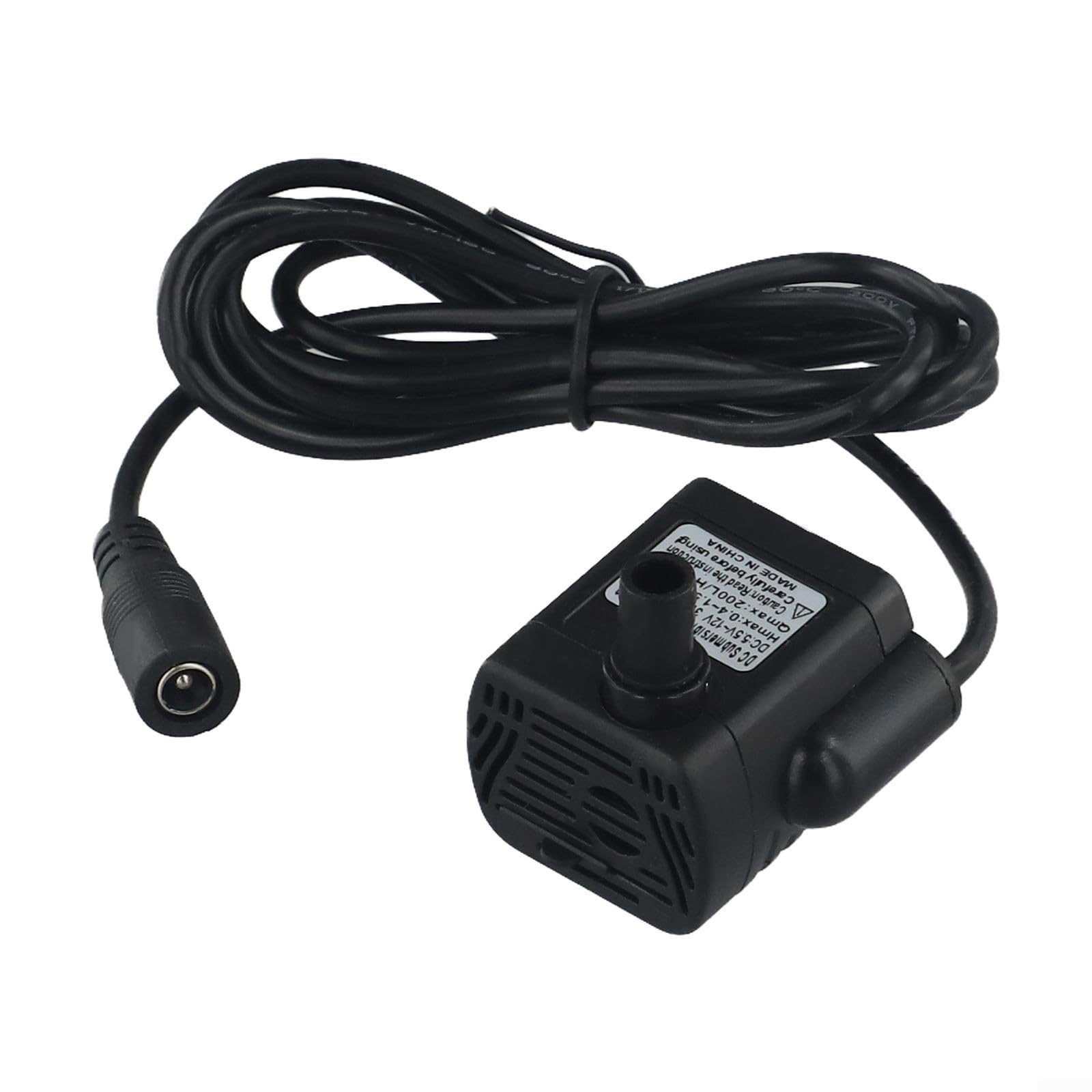 Eawfgtuw Solar Power Amphibious Submersible Water Pump, Aquarium Water Circulation for Aquarium Fountain Pond DC12V Low Noise 35dB High Efficiency 200-300L/H Output, Fish Pond Pump(DC5.5V~12V)