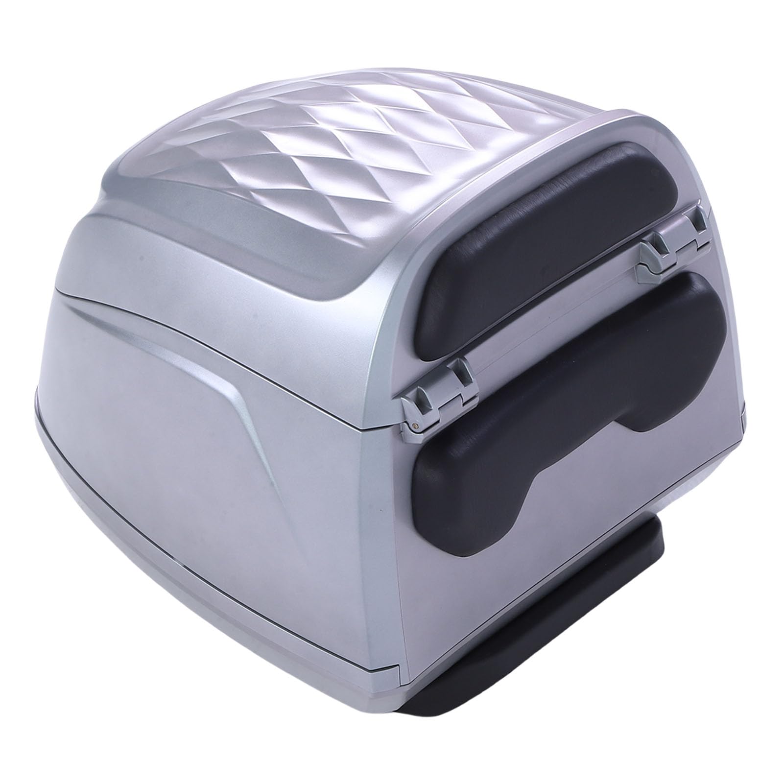 CHICIRIS Kufer Motocyklowy 32L, Wodoodporny materiał ABS Uniwersalna Skrzynka Ogonowa Motocykla z Zamkiem na Klucz, do Motocykli do Przechowywania Skuterów Elektrycznych (SILVER)
