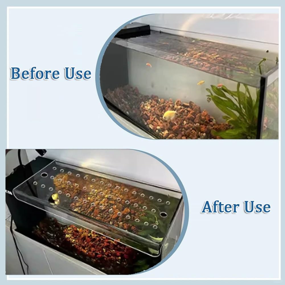 Coperchio per acquario, copertura in acrilico trasparente per evitare che i pesci saltino e graffi del gatto, ideale per acquari rettangolari in vetro e acquari tartarughe, design traspirante