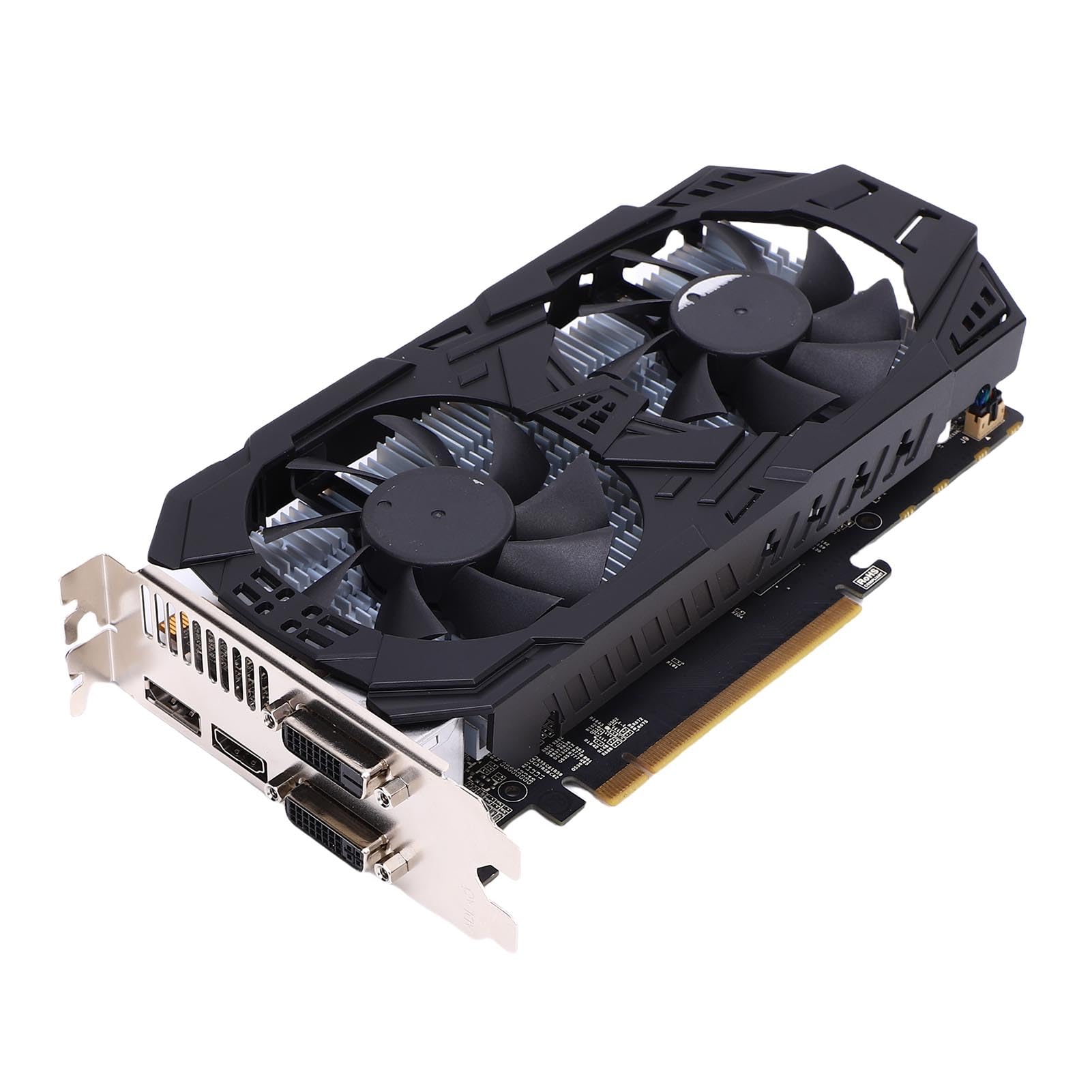 Cuifati GDDR5 2GB Computergrafikkarte, 128 -Bit -PCIe 3.0 X16 Gaming -Grafikkarte mit 2 Cooling -Lüfter, PC -GPU für Gaming, mit HD Multimedia Interface Display Port DVI -Schnittstelle