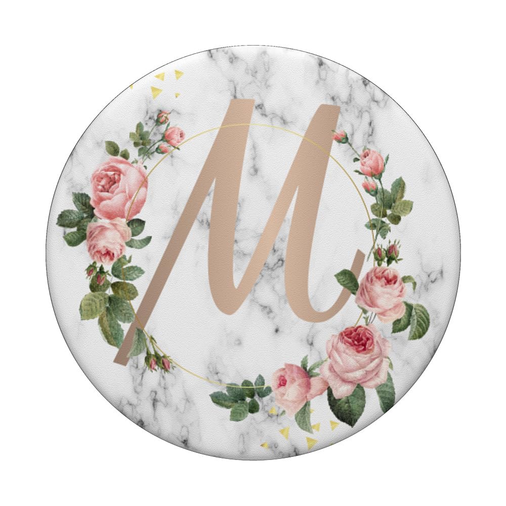 Amazon.com: Monogram Letter M Pink Flowers Gift For Girlfriend