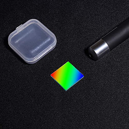 Diffraction Grating Holographic Glass 50-500 Lines Physical Optics Experiment Spectroscopic Interference Optical Instrument (Color : 50 Lines 1mm, Diameter : 20x20mm)