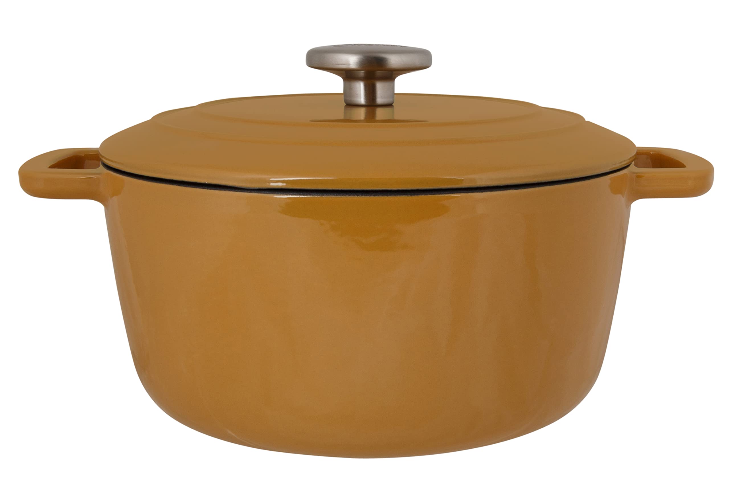 Cosy & Trendy Cocotte en Fonte émaillée " FONTESTIC" 4,​5L-​Amber gold-​D24 cm