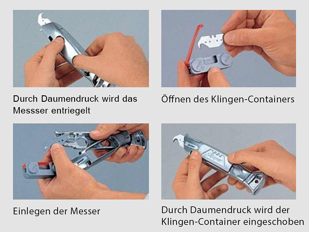 Profi Teppichmesser Janser Green Knife inkl. 20 Trapezklingen