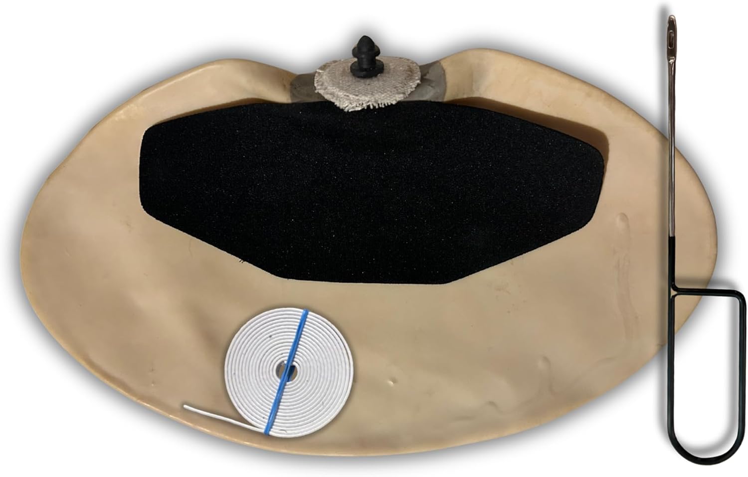 Football Repair Kit - Bladder, Pro Style Laces, with Lacing Tool Option and QR Code Instructions for DIY Repair